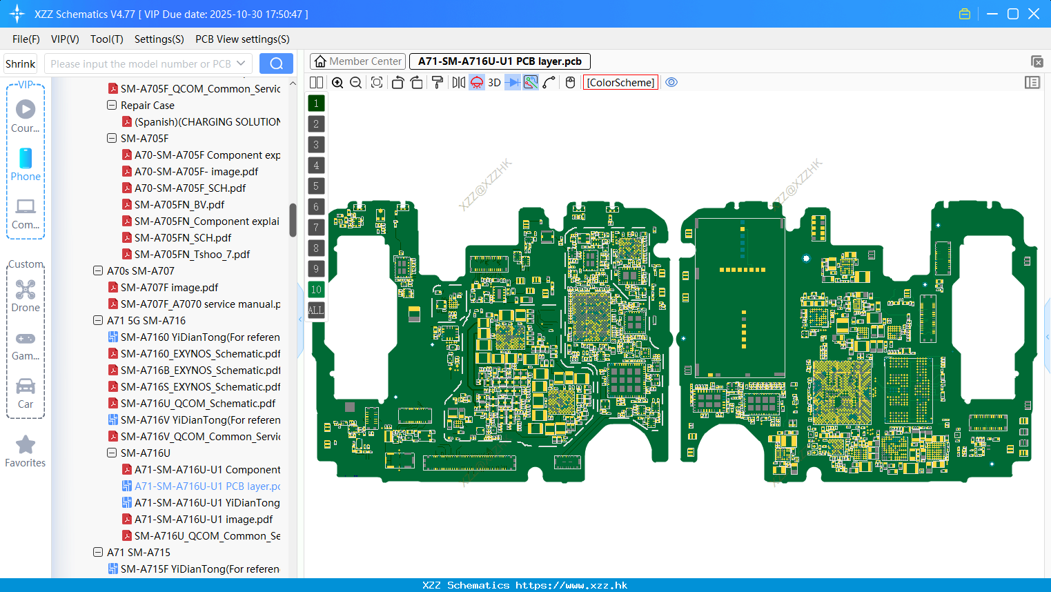 Samsung A71-SM-A716U-U1 PCB Layer